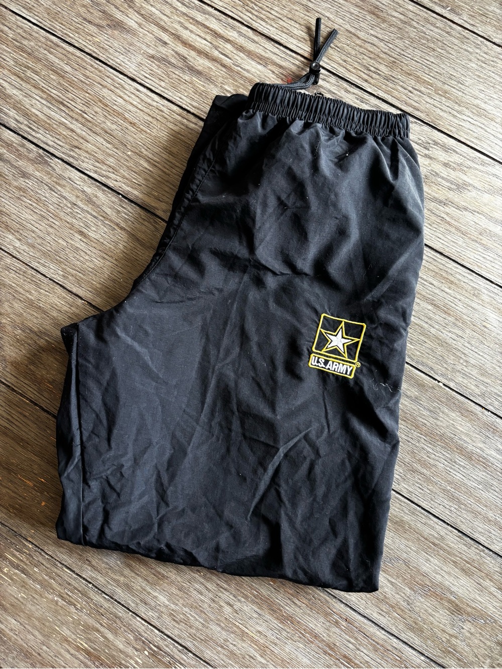 U.S. Army Black Jogger Pants with Yellow Logo
